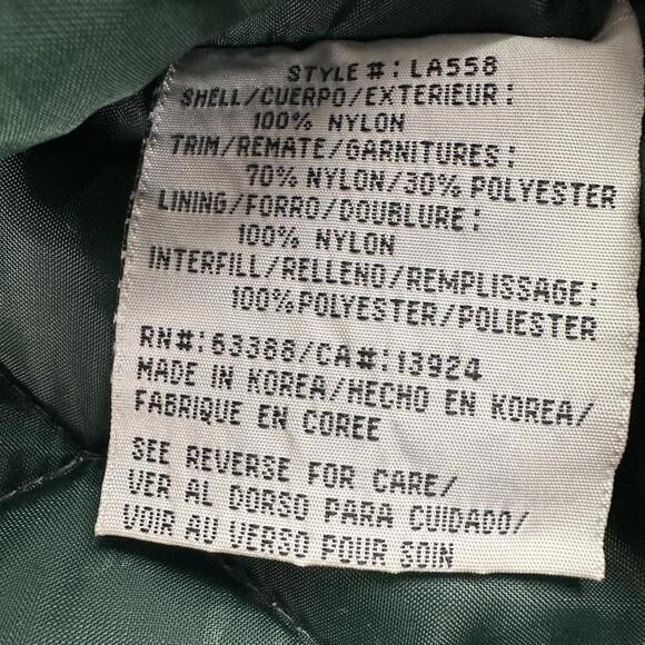 VTG Green Bay Packers Jacket Mens XL Green Puffer 90's Logo Athletic Pro Line - Picture 7 of 11